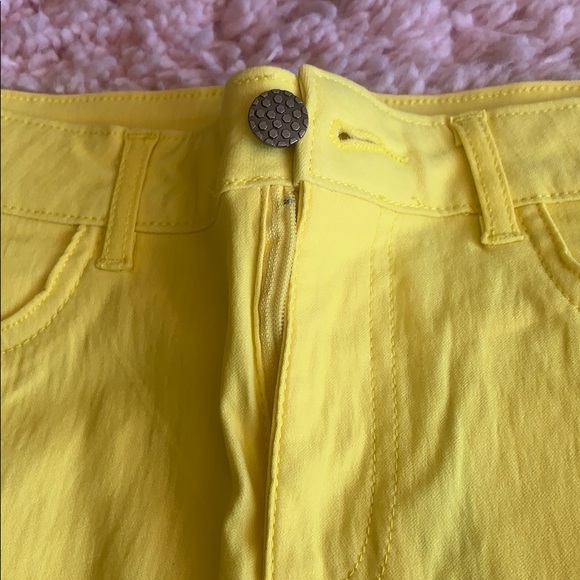 High Waisted Yellow Shorts - Picture 5 of 8